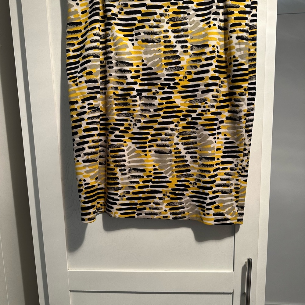 Yellow and Black Patterned Skirt